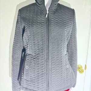 black quilted Gallery jacket in size Small,